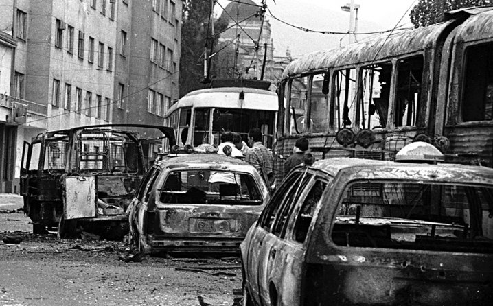 Сарајево након напада на ЈНА током 2. и 3. маја 1992.